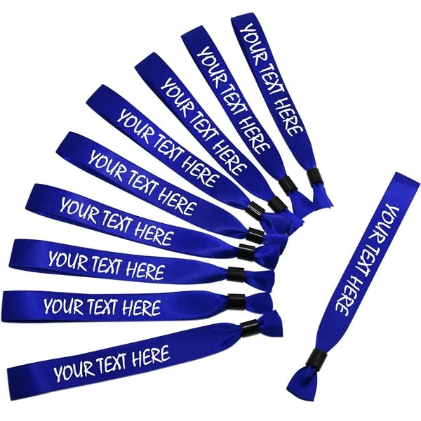 Disposable Full Color Fabric Bracelet Woven Wristbands