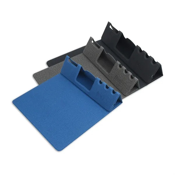 15W Multi-function Wireless Charging PU Leather Mouse Pad