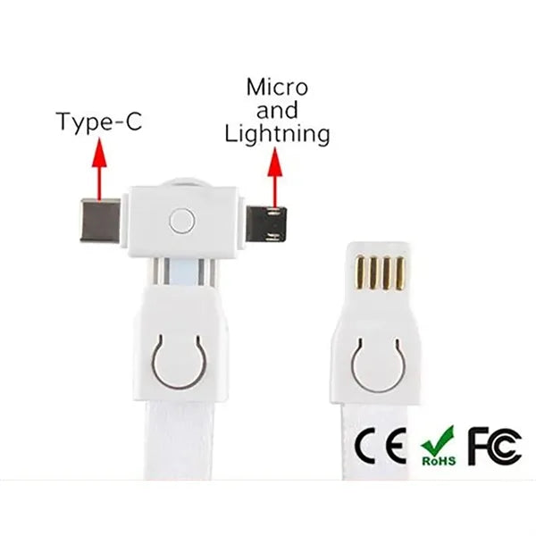3 in 1 Lanyard USB Cable