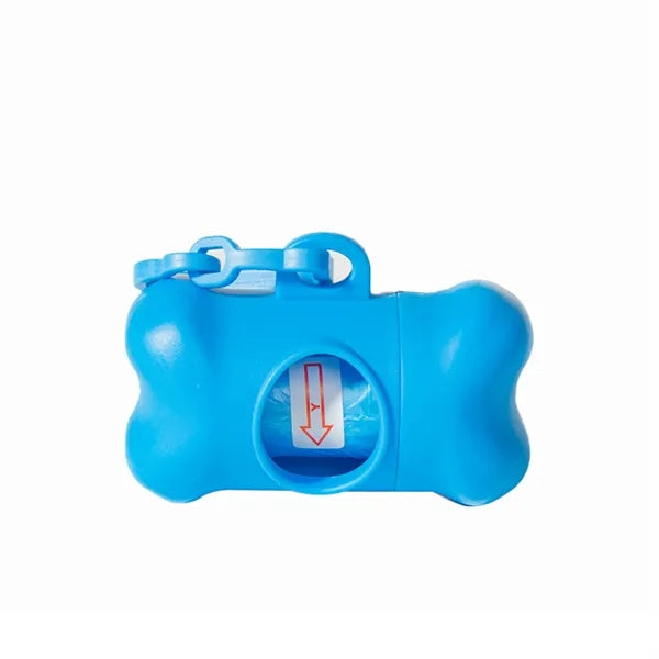 Bone shape outdoor pet Poop bag dispenser with plastic clip