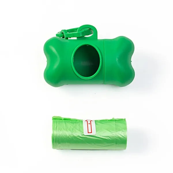 Bone shape outdoor pet Poop bag dispenser with plastic clip