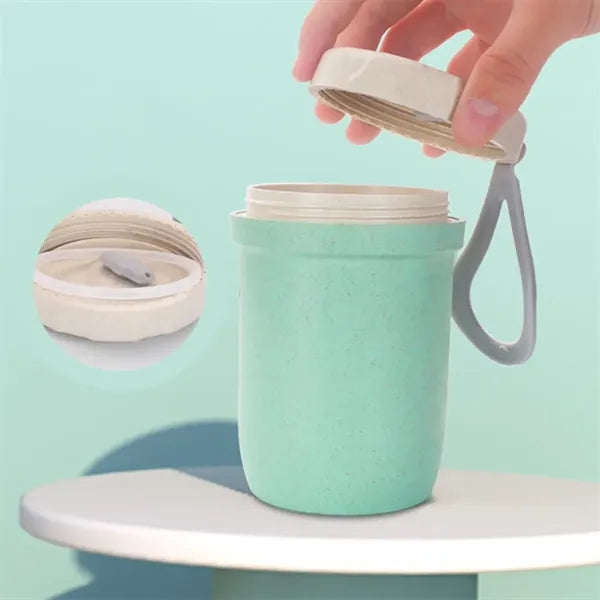 Wheat Straw Double-layer Breakfast Insulated Cup