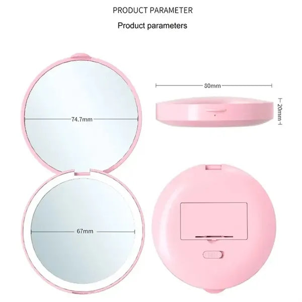 Round Travel Makeup Mirror For Comestic