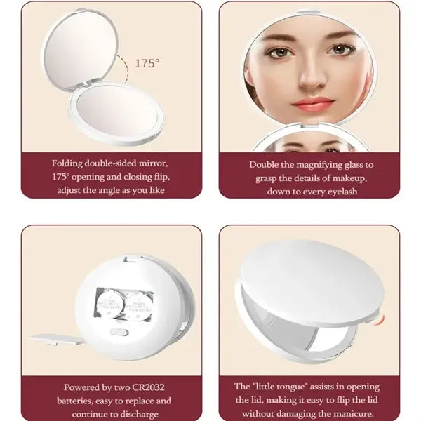 Round Travel Makeup Mirror For Comestic