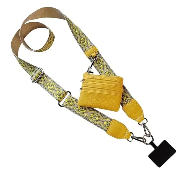 Phone Strap with Zippered Pouch