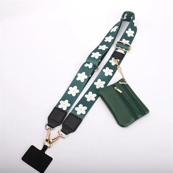 Phone Strap with Zippered Pouch