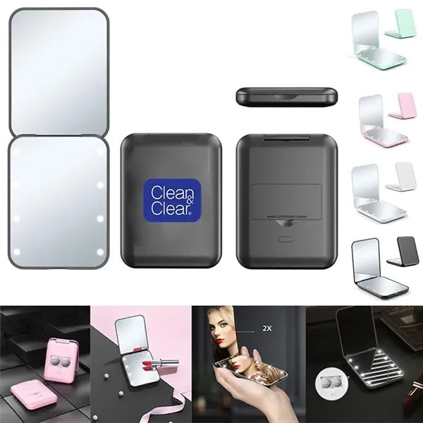 Portable Lighted Travel Tabletop Cosmetic Makeup Mirror