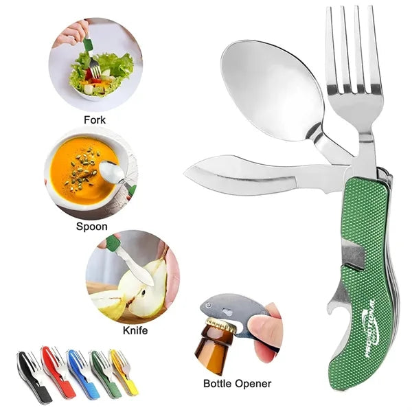 Multifunctional Camping Stainless Steel Cutlery Set
