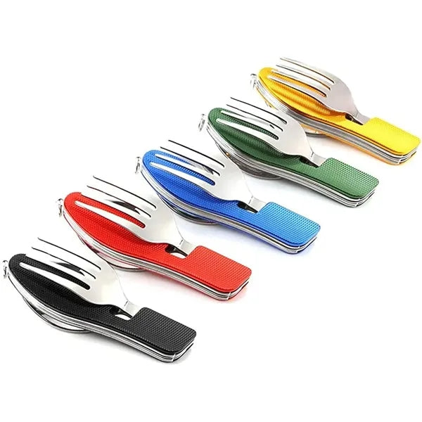 Multifunctional Camping Stainless Steel Cutlery Set