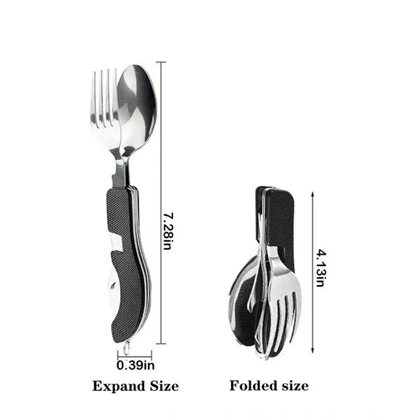 Multifunctional Camping Stainless Steel Cutlery Set