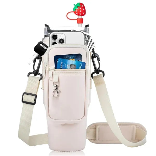 40oz Water Bottle Carrier Bag With Phone Pocket