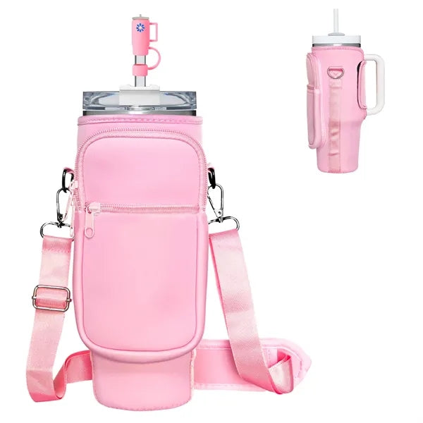 40oz Water Bottle Carrier Bag With Phone Pocket