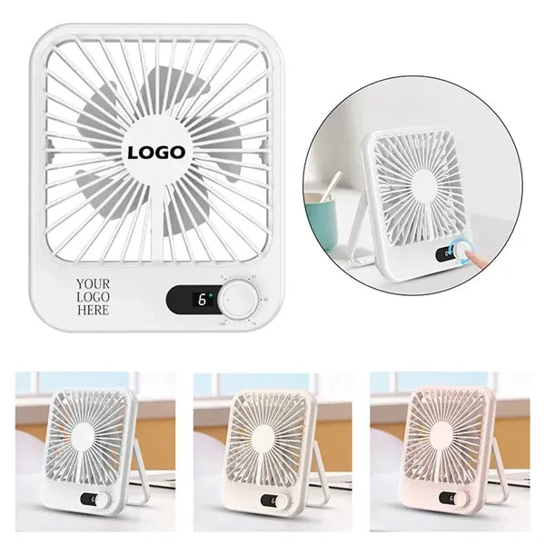 USB Rechargeable Handheld Fan with Folding Stand