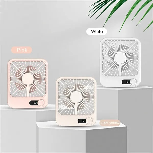 USB Rechargeable Handheld Fan with Folding Stand
