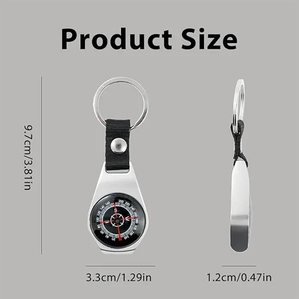 Durable Portable Sturdy Lightweight Camping Compass Keychain