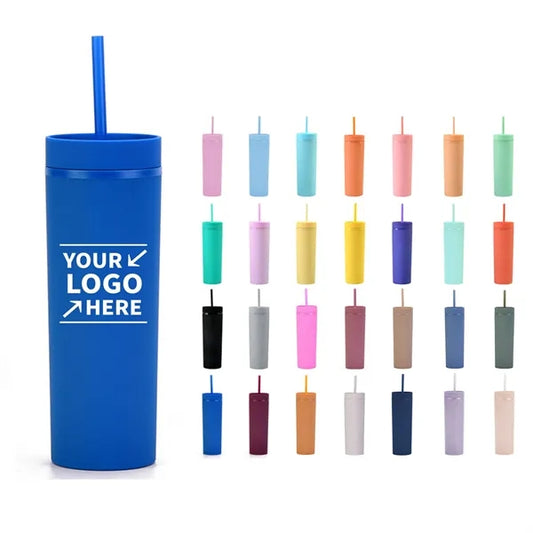 Double Wall Tumbler Cup With Straw