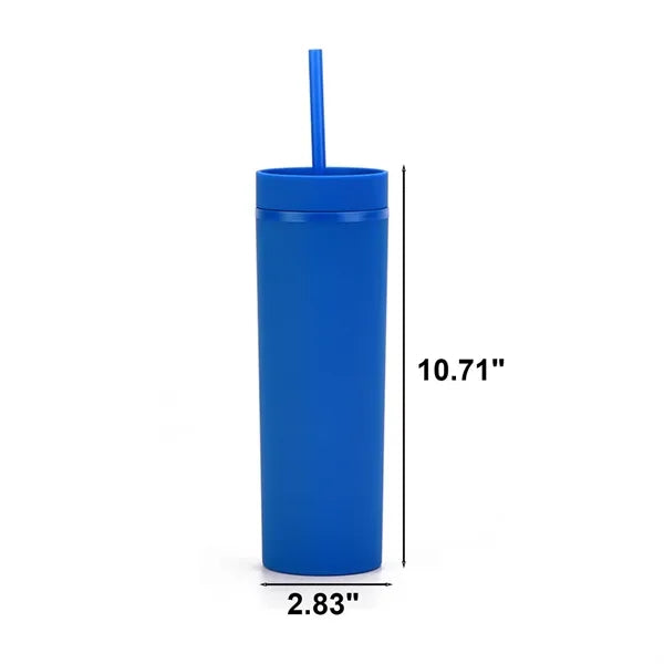 Double Wall Tumbler Cup With Straw