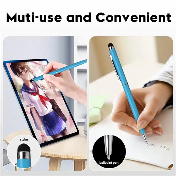 2 in 1 Stylus Pens Custom Ballpoint Office Supplies