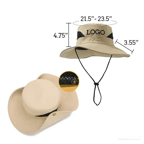 Men's UV Protection Foldable Wide Birm Fishing Hat