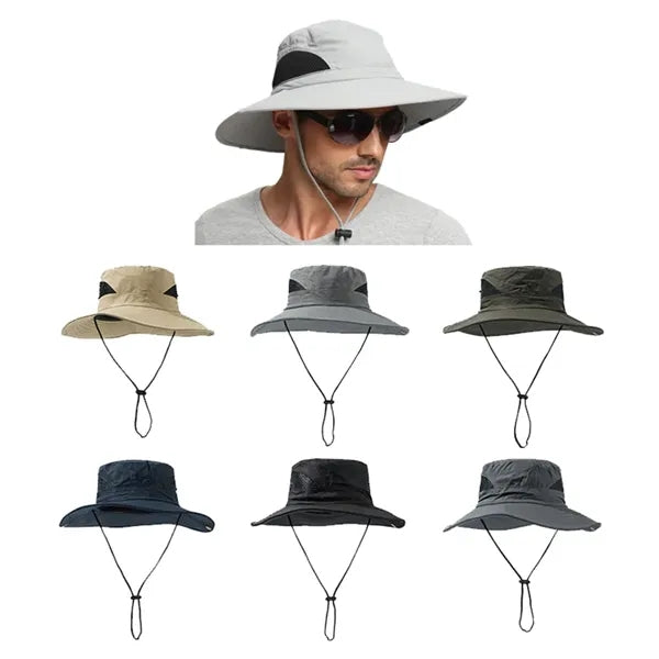 Men's UV Protection Foldable Wide Birm Fishing Hat