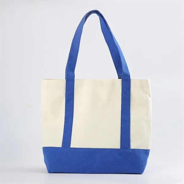 12 Oz Canvas Two-Tone Tote Bag