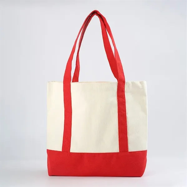 12 Oz Canvas Two-Tone Tote Bag