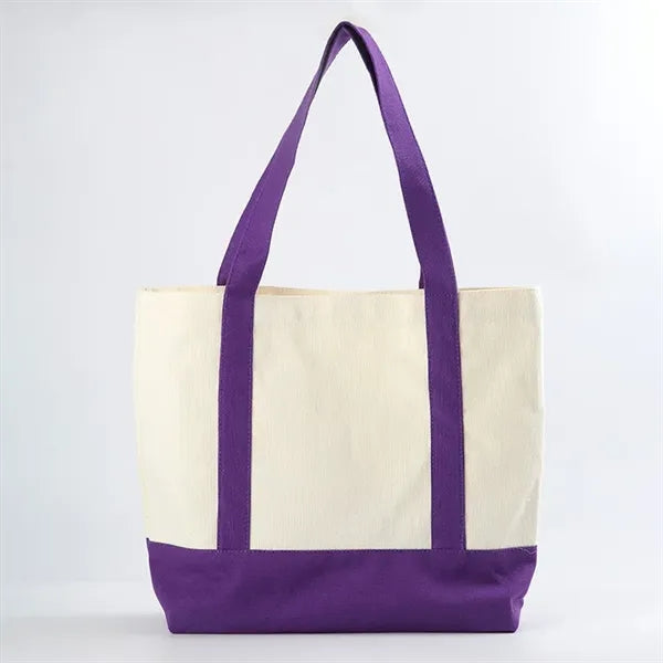 12 Oz Canvas Two-Tone Tote Bag