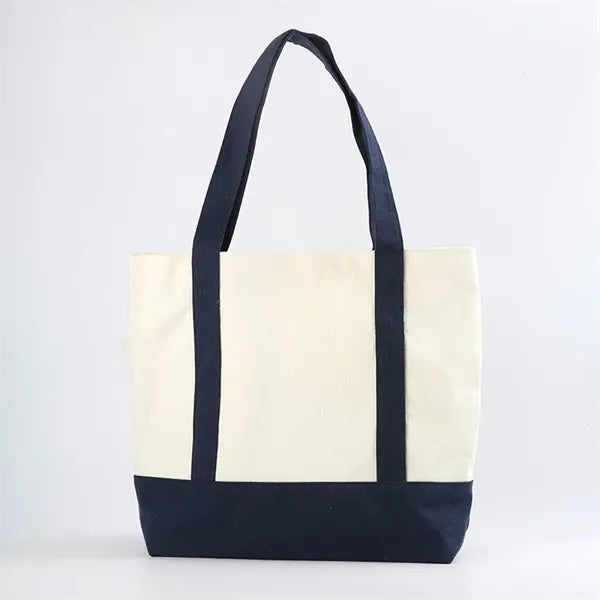 12 Oz Canvas Two-Tone Tote Bag