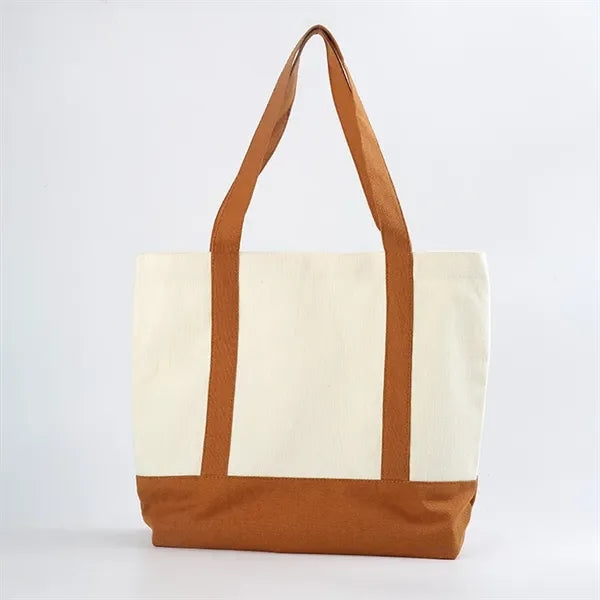 12 Oz Canvas Two-Tone Tote Bag
