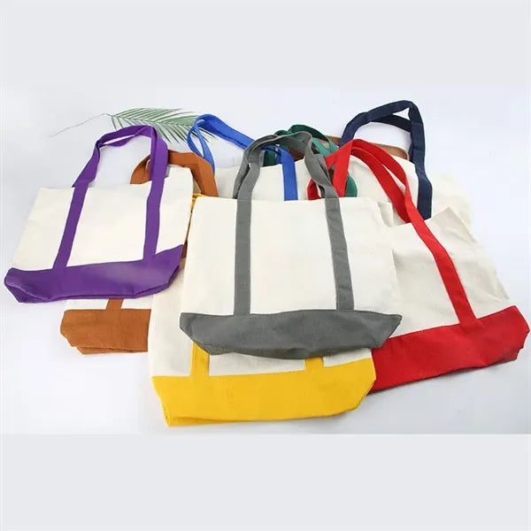 12 Oz Canvas Two-Tone Tote Bag