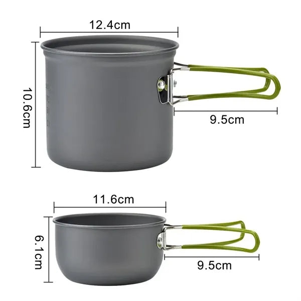 Camping Cookware Set with Storage Bag