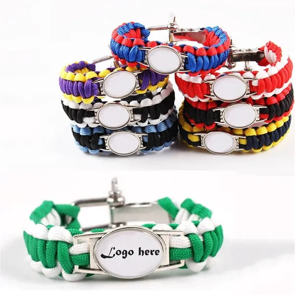 Adjustable Hand-Woven Parachute Bracelet for Sports Teams