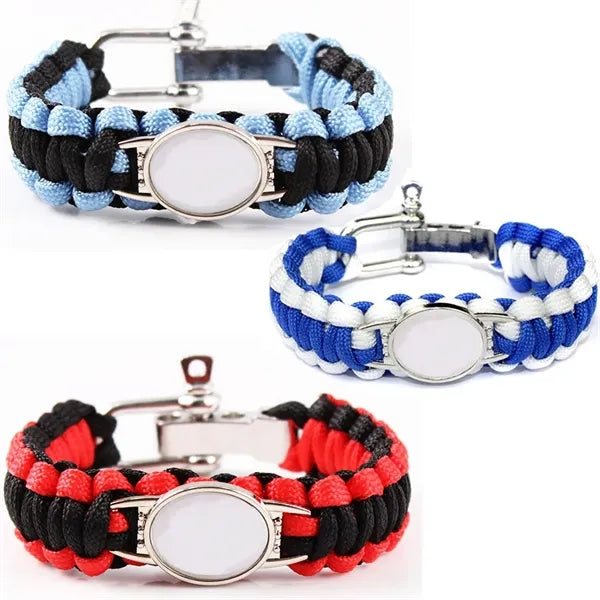 Adjustable Hand-Woven Parachute Bracelet for Sports Teams