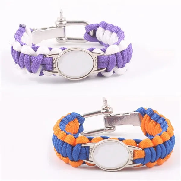 Adjustable Hand-Woven Parachute Bracelet for Sports Teams