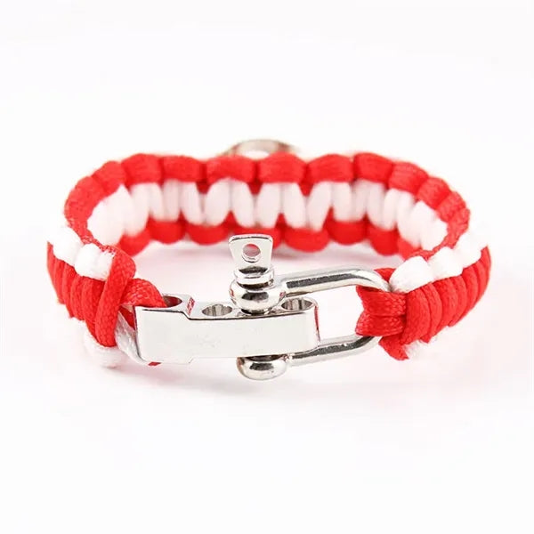 Adjustable Hand-Woven Parachute Bracelet for Sports Teams