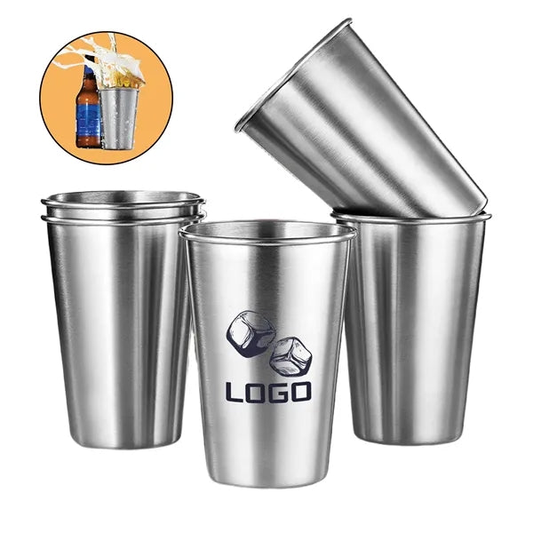 Premium Grade Stainless Steel Pint Cups Water Tumblers