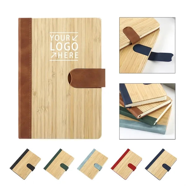 Notebook With Bamboo PU Cover