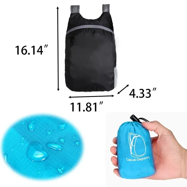 50 MOQ Light Weight Hiking Foldable Sports Backpack