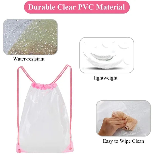 Clear Drawstring Cinch Pack Backpack