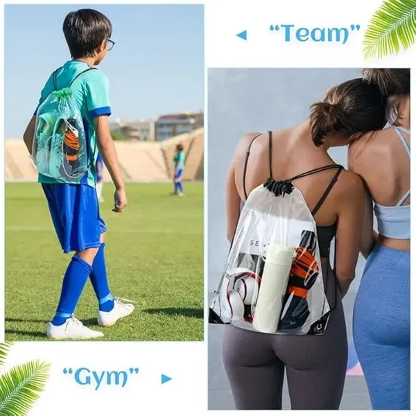 Clear Drawstring Cinch Pack Backpack