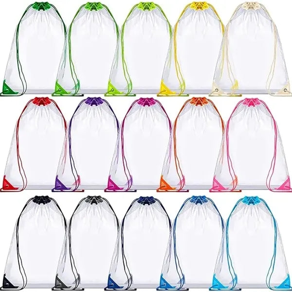 Clear Drawstring Cinch Pack Backpack