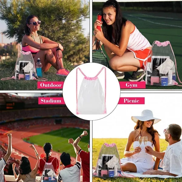 Clear Drawstring Cinch Pack Backpack