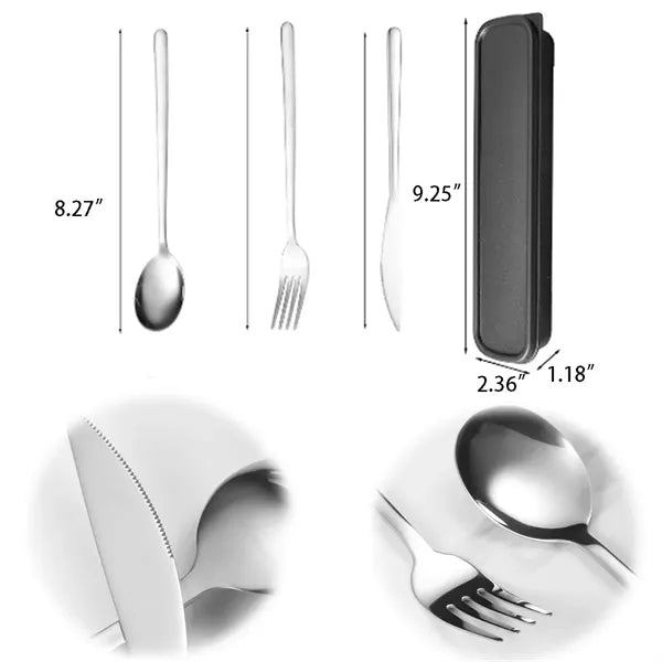 Portable Utensils Set Stainless Steel Knife Fork and Spoon