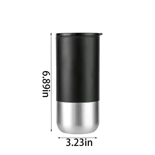 16oz Insulated Tumbler with Straw Double-Wall Water Bottle