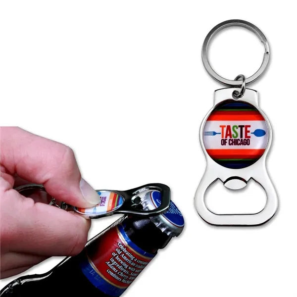 Nickel Keytag w/ Bottle Opener