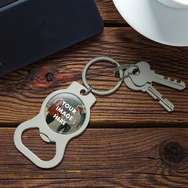 Nickel Keytag w/ Bottle Opener