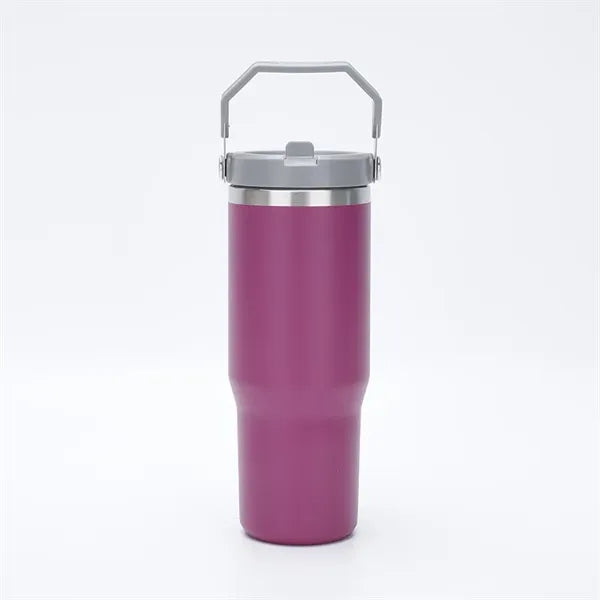 30oz Stainless Steel Vacuum Insulated Tumbler w/ Lid Straw