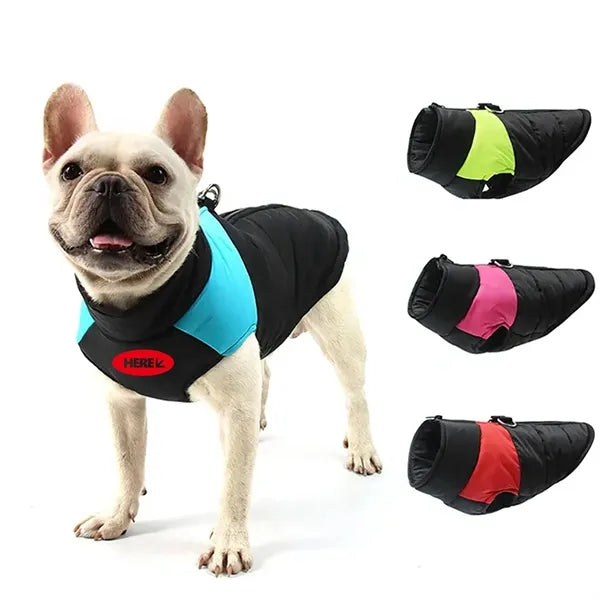 Dog Warm Vest with Zipper for Cold Winter