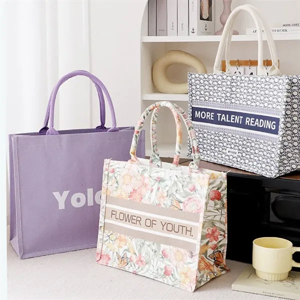 Fashionable Eco-Friendly Linen Tote Bag