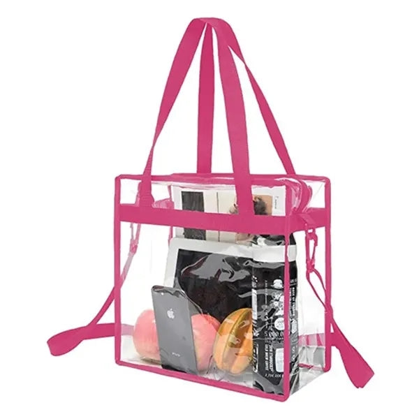 Stadium PVC Clear Plastic Tote Bag with Handles
